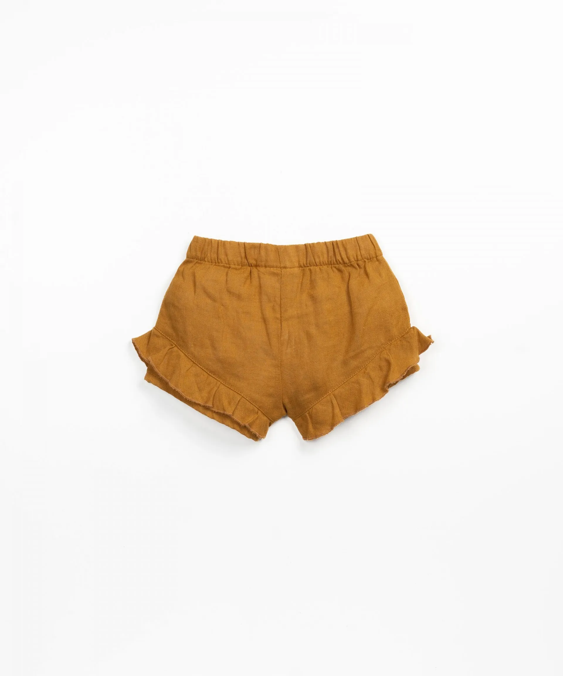 Pantalón corto de lino con cintura elástica | Textile Art