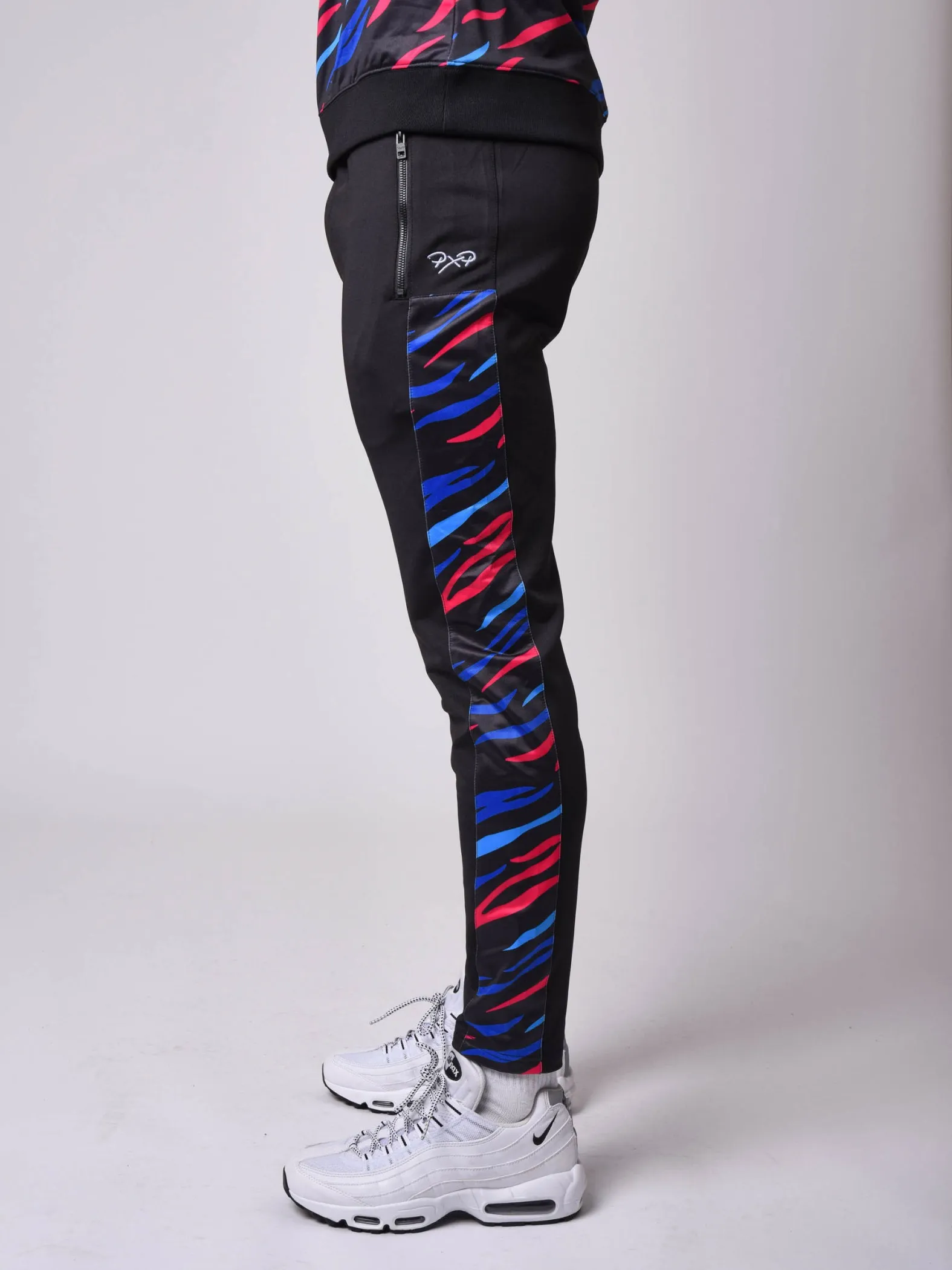 Pantalón de chándal con canesú lateral con motivos de sabana