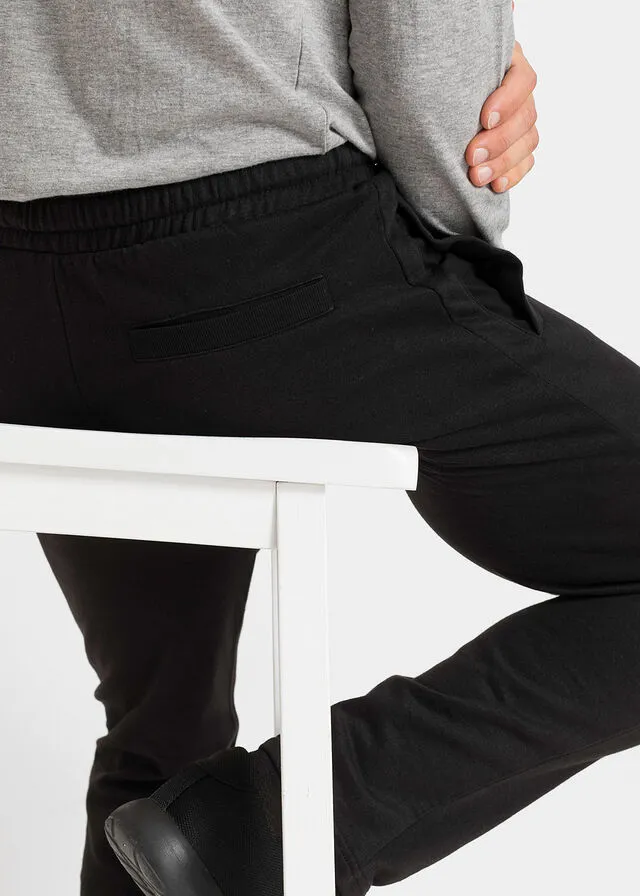 Pantalón de chándal con estampado y aplicación Negro estampado