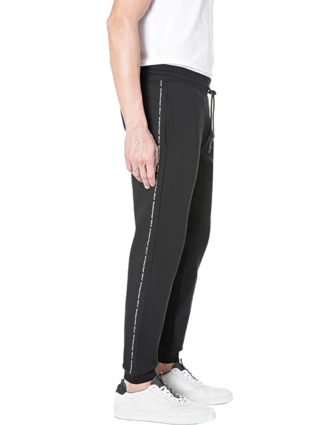 PANTALóN DE CHáNDAL REPLAY NEGRO PARA HOMBRE Z