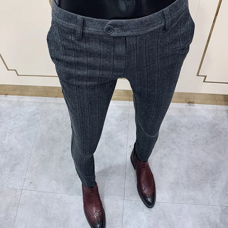 Pantalón De Vestir De Terciopelo Para Hombre