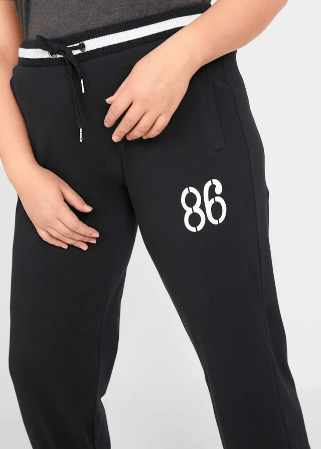 Pantalón deportivo con bolsillos con cierre Negro