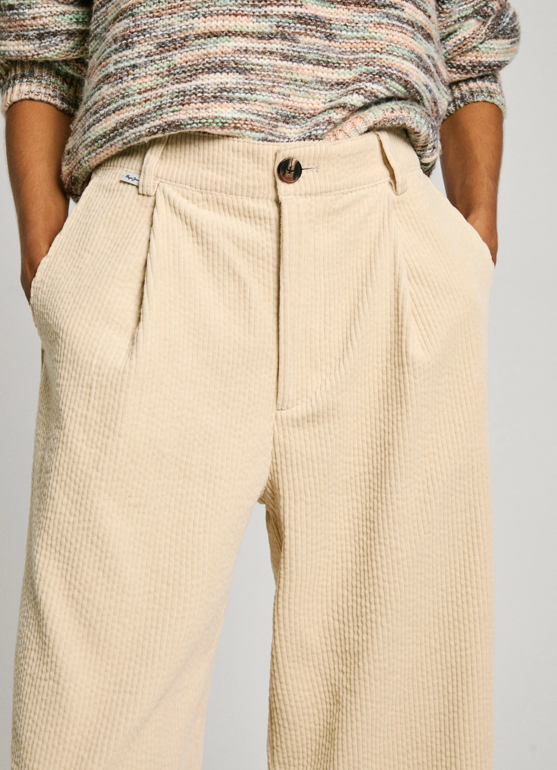 pantalón recto de pana