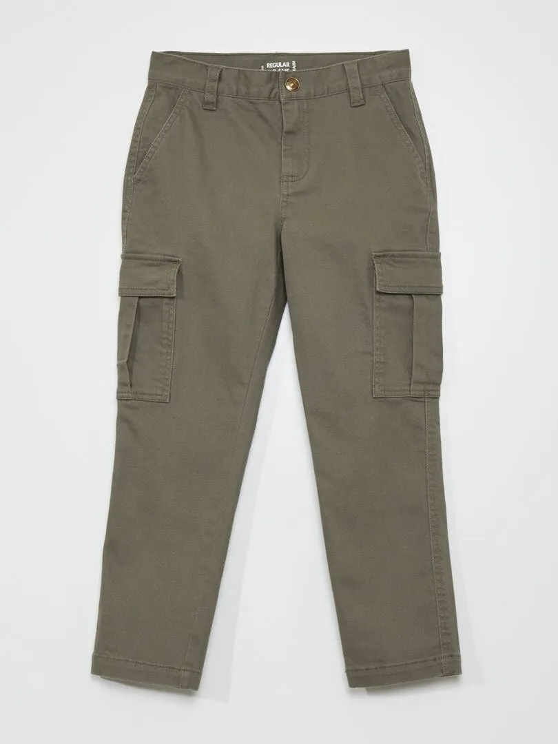 PANTALóN SLIMFIT CON BOLSILLOS  KAKI