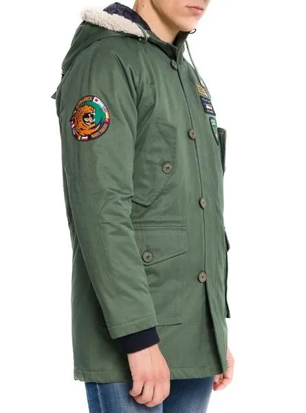 parka altonadock verde para hombre