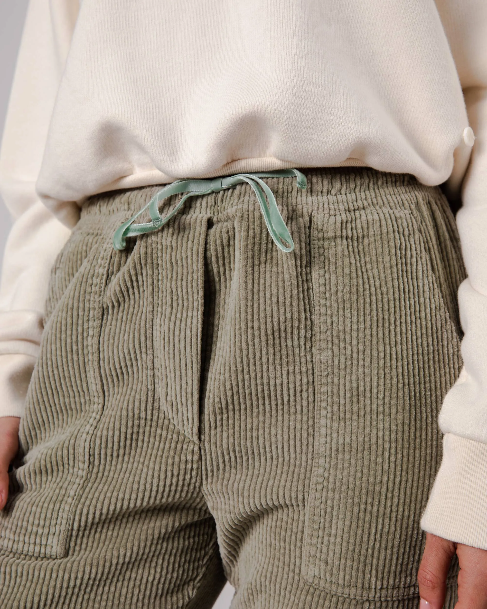 Patch Pocket Corduroy Pant Pale Green