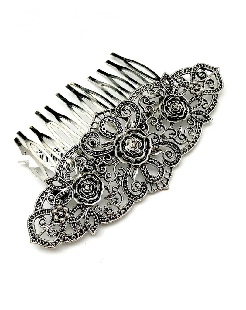 PEINETAS PLATA VIEJA PARA MANTILLAS  COMPLEMENTOS PARA BODAS DE MODA 