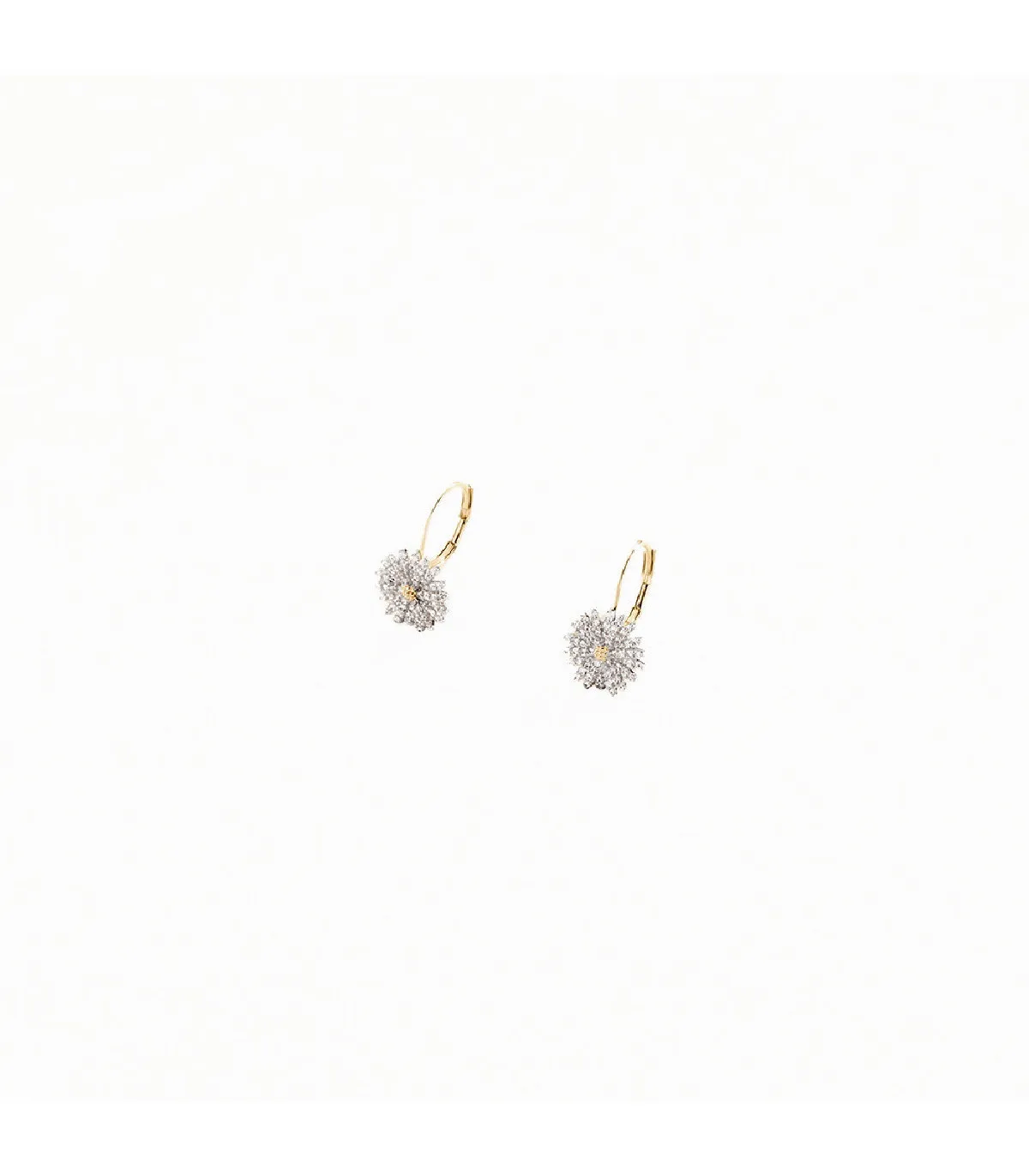 PENDIENTES AGATHA LARGOS BLOSSOM DORADO MARGARITA CRISTAL  2380503137TU