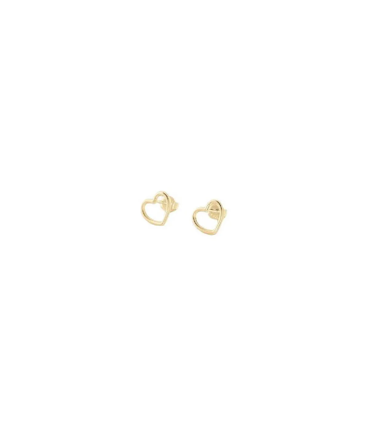 PENDIENTES AGATHA PARIS CORAZON PLATA CON BAÑO ORO  2390507157TU