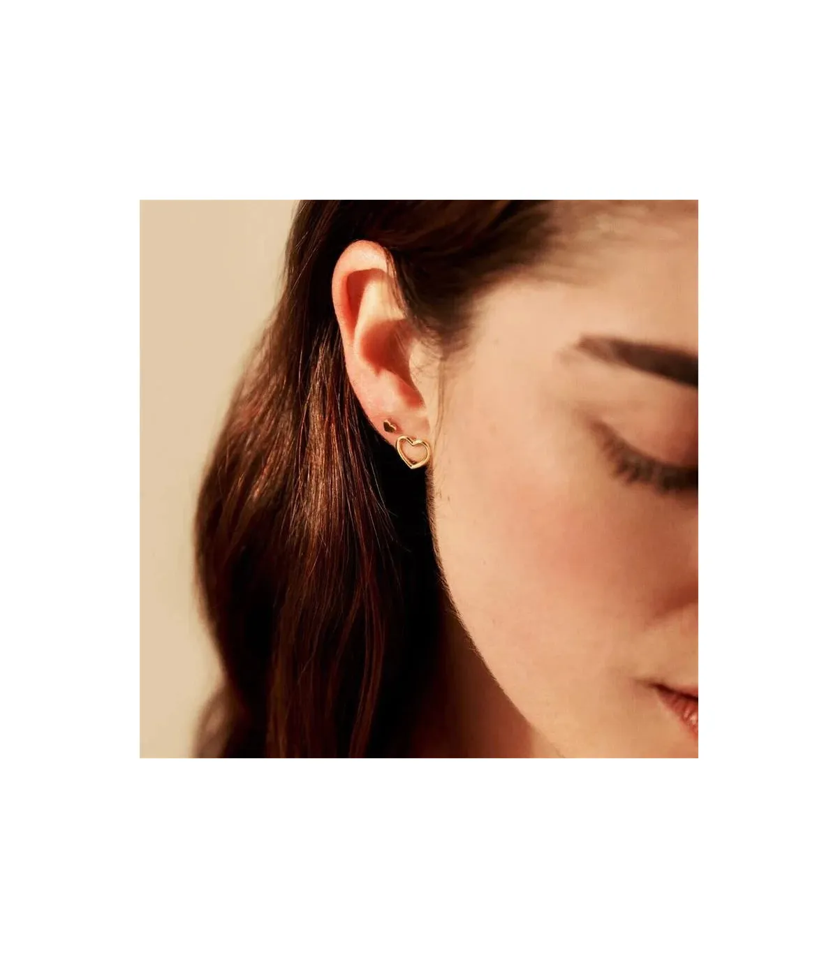 PENDIENTES AGATHA PARIS CORAZON PLATA CON BAÑO ORO  2390507157TU