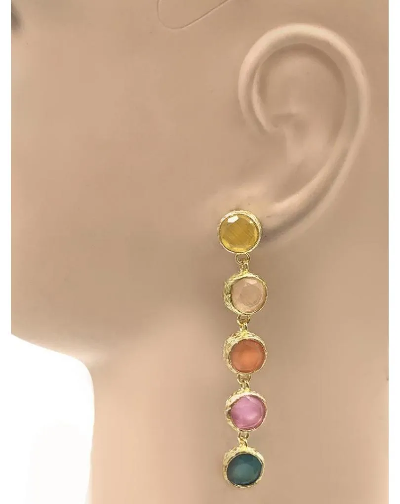 PENDIENTES LARGOS DE BODA CON PEDRERIA DE MODA Y TENDENCIA