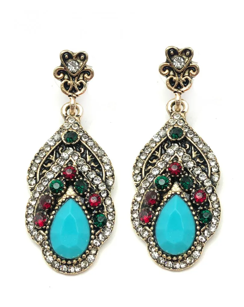 PENDIENTES LARGOS PRECIOSO DISEÑO REPLICA DE JOYAS ANTIGUAS