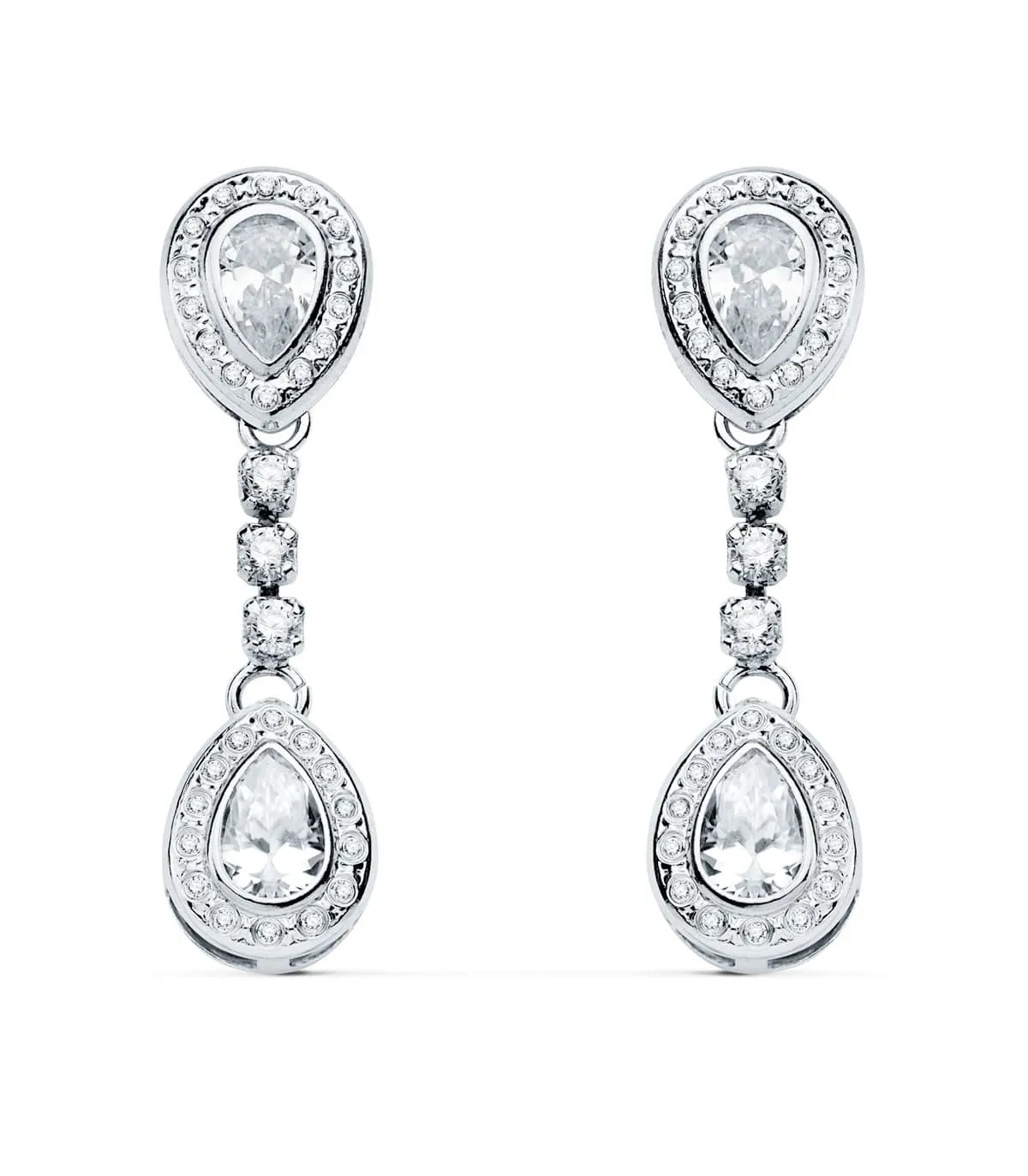 Pendientes Novia Grace Oro Blanco 18K 30mm