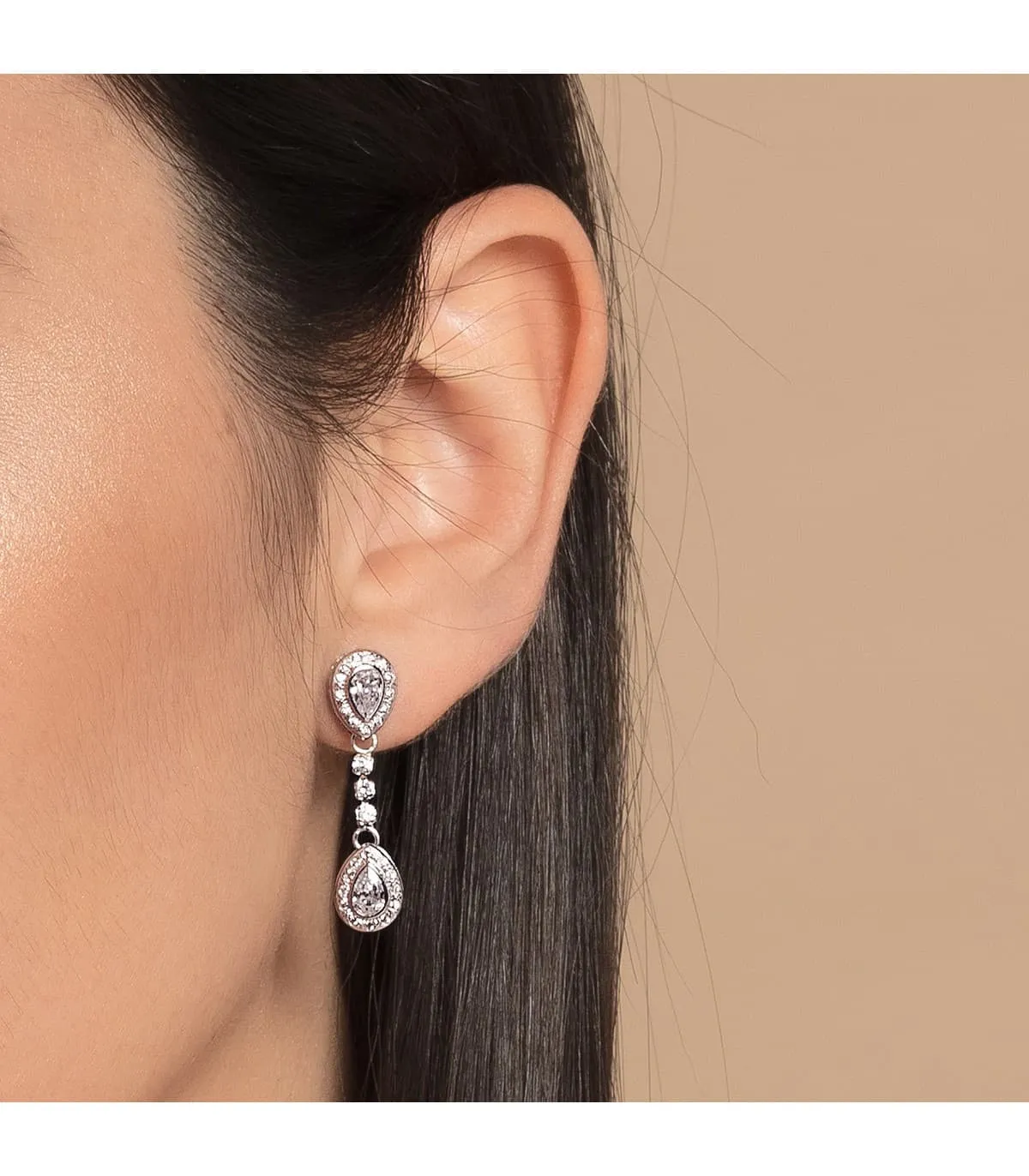 Pendientes Novia Grace Oro Blanco 18K 30mm