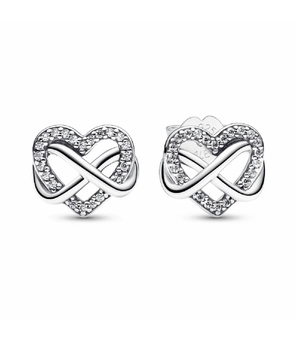 PENDIENTES PANDORA CORAZóN E INFINITO ENTRELAZADO BRILLANTE  292667C01