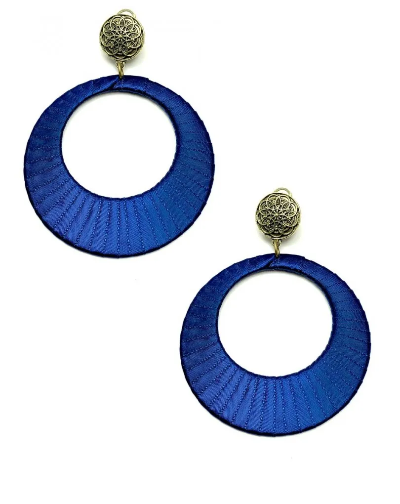 PENDIENTES PARA TRAJE DE FLAMENCA AZULES