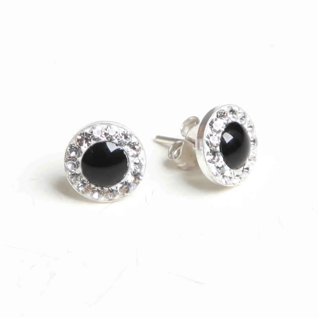 Pendientes Redondos Negros