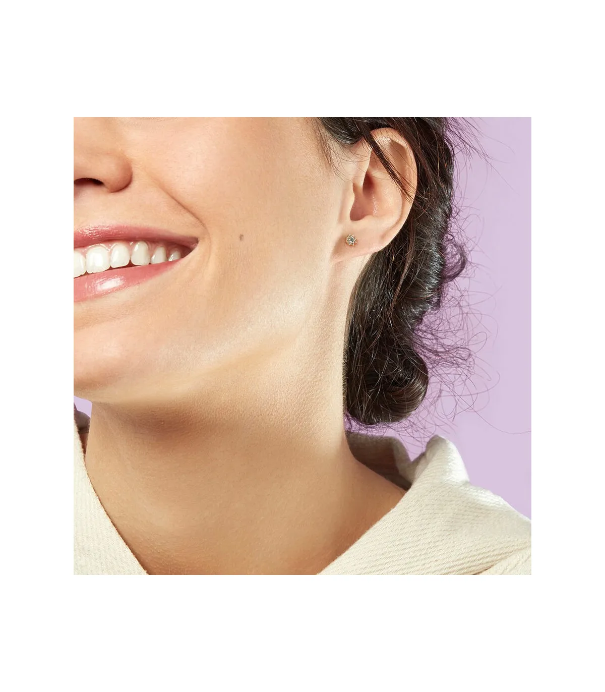 PIERCING AGATHA MINI FLEURIE TURQUESA / DORADO  2390022731TU