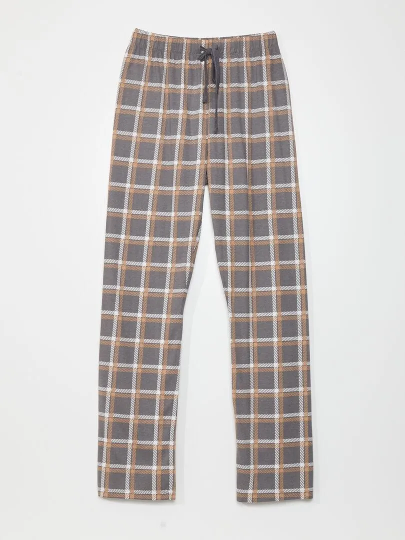 PIJAMA CON CAMISETA + PANTALóN  2 PIEZAS  MARRON