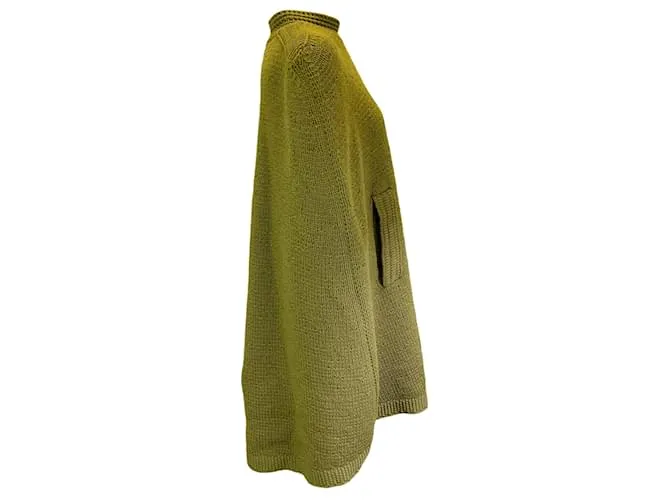 Poncho / Capa de lana y cachemira verde oliva de Marc Jacobs 