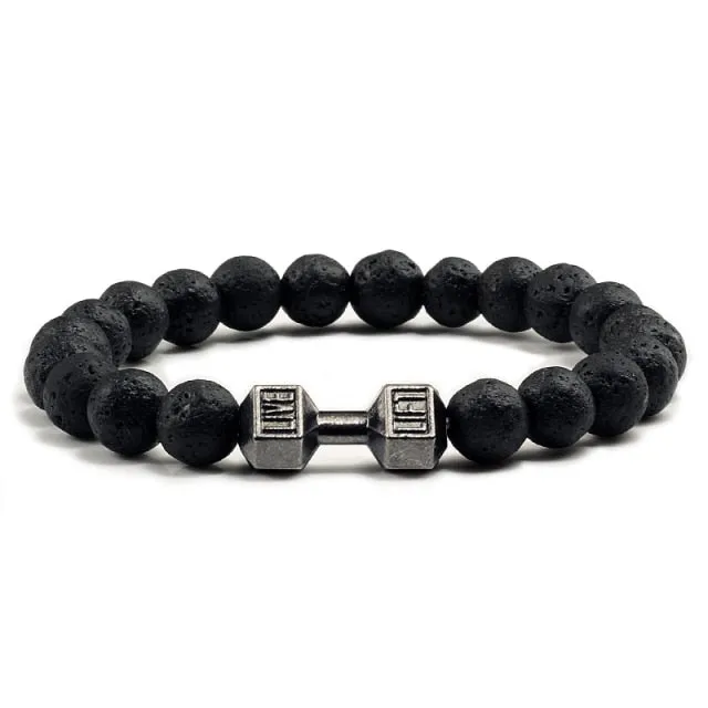 Pulsera Con Mancuerna Para Hombre