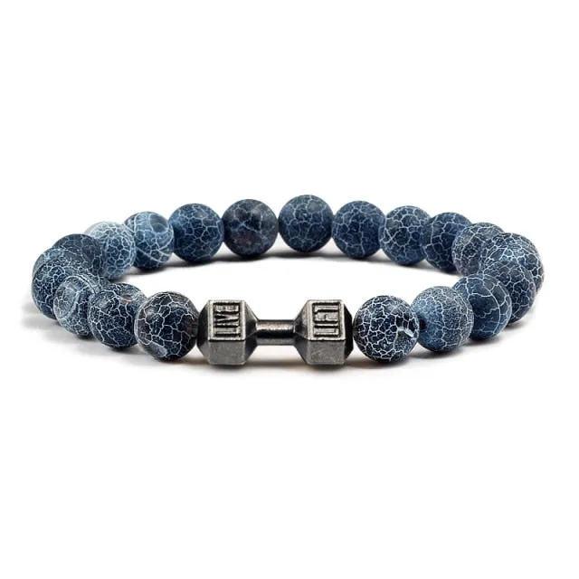 Pulsera Con Mancuerna Para Hombre