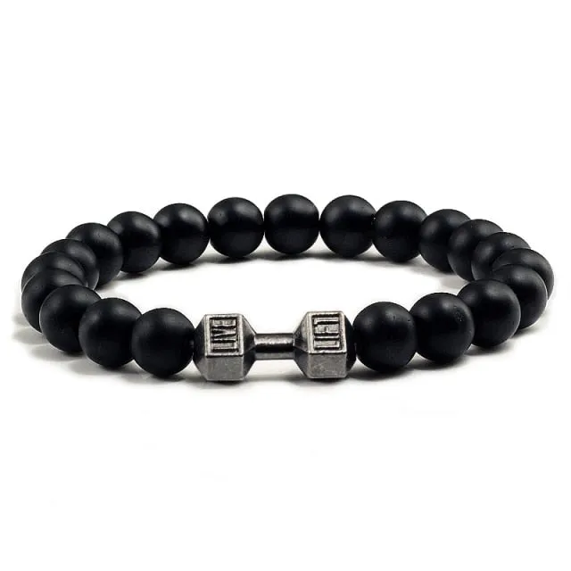 Pulsera Con Mancuerna Para Hombre