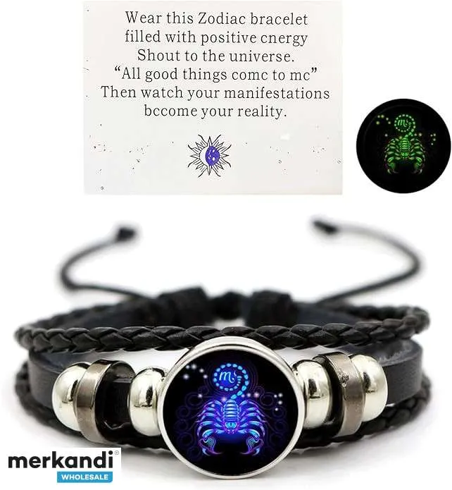 Pulsera del zodiaco para hombre, Escorpio