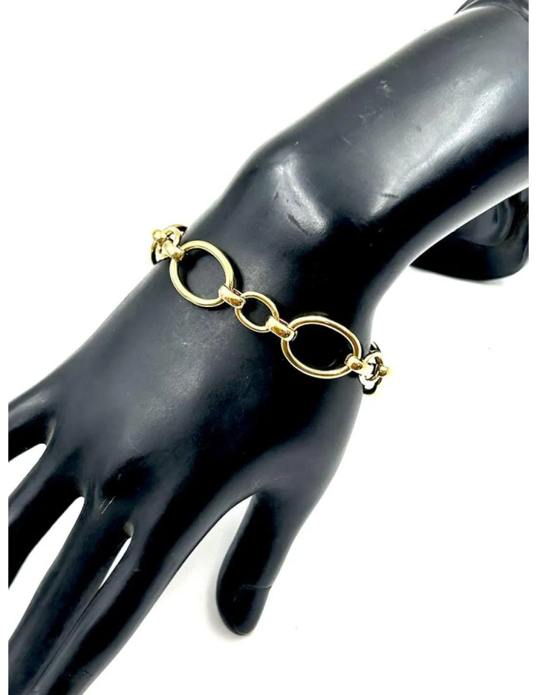 PULSERAS DORADAS CON DISEÑO BONITO DE ESLABON PARA FIESTA Y BODA