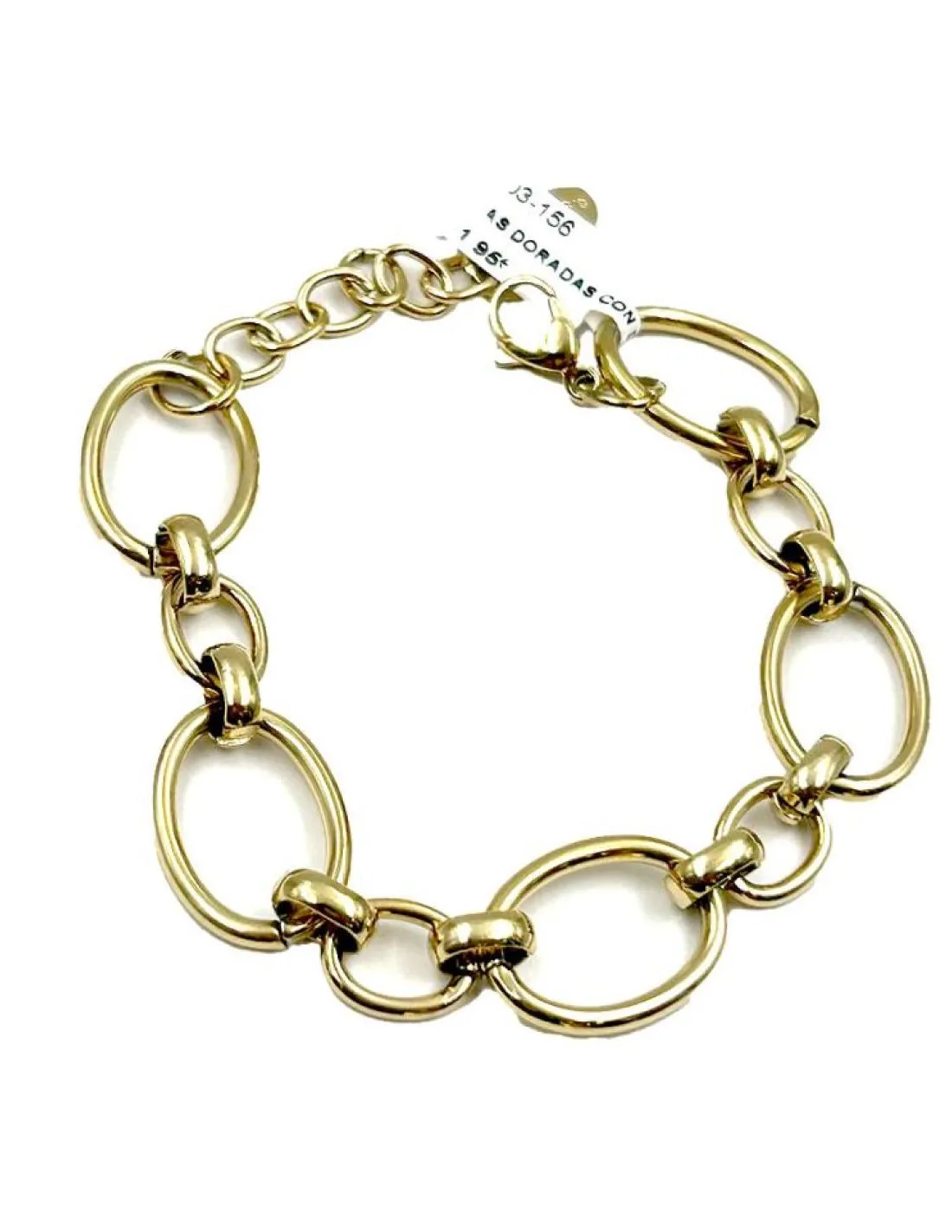 PULSERAS DORADAS CON DISEÑO BONITO DE ESLABON PARA FIESTA Y BODA