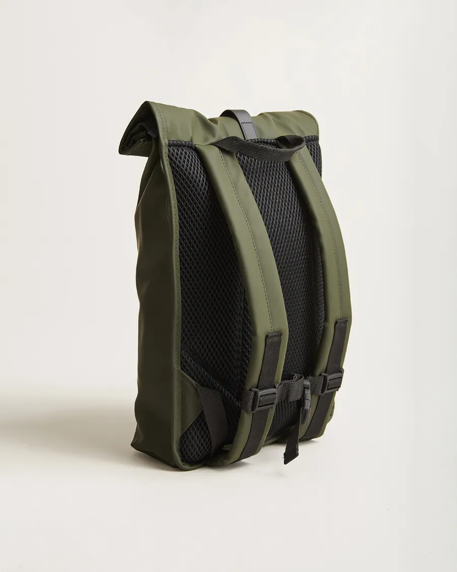 RAINS Rolltop Rucksack Green