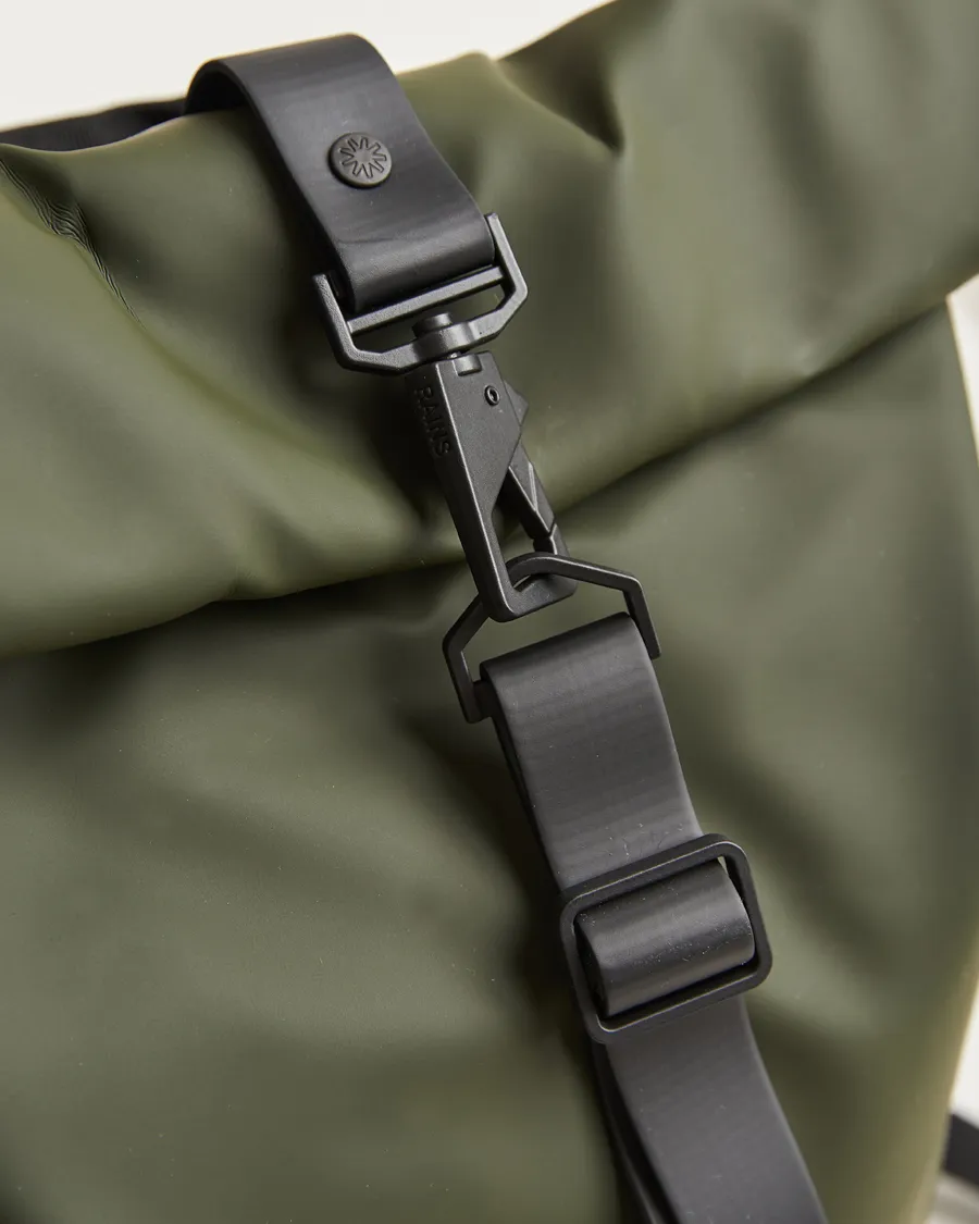 RAINS Rolltop Rucksack Green