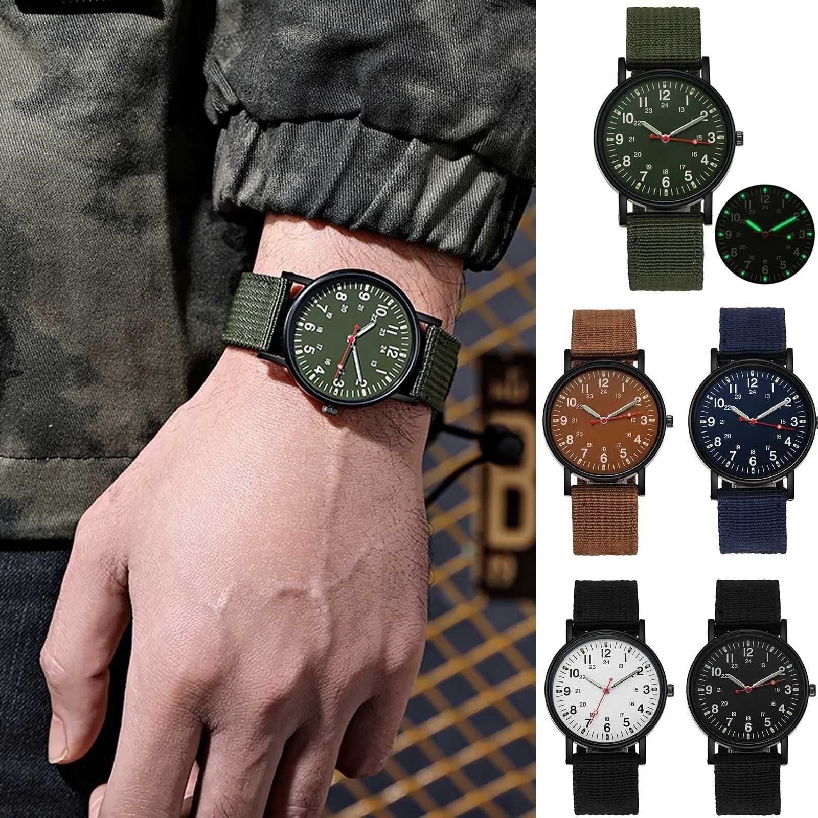 Reloj De Lona Moderna Para Hombre