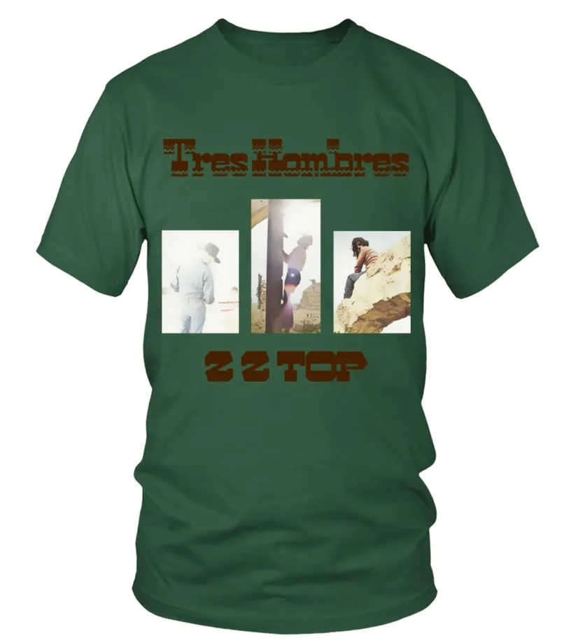 RK70S355GN. ZZ TOP  TRES HOMBRES  CAMISETA CUELLO REDONDO UNISEX