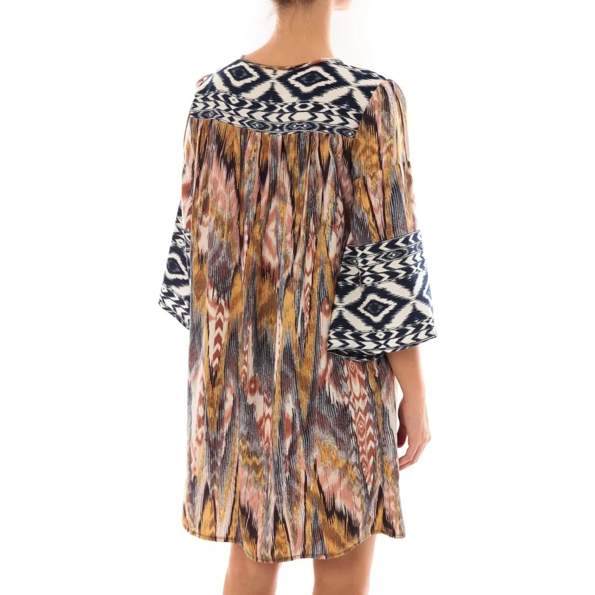 Robe Fraco imprimé Bleu Jaune