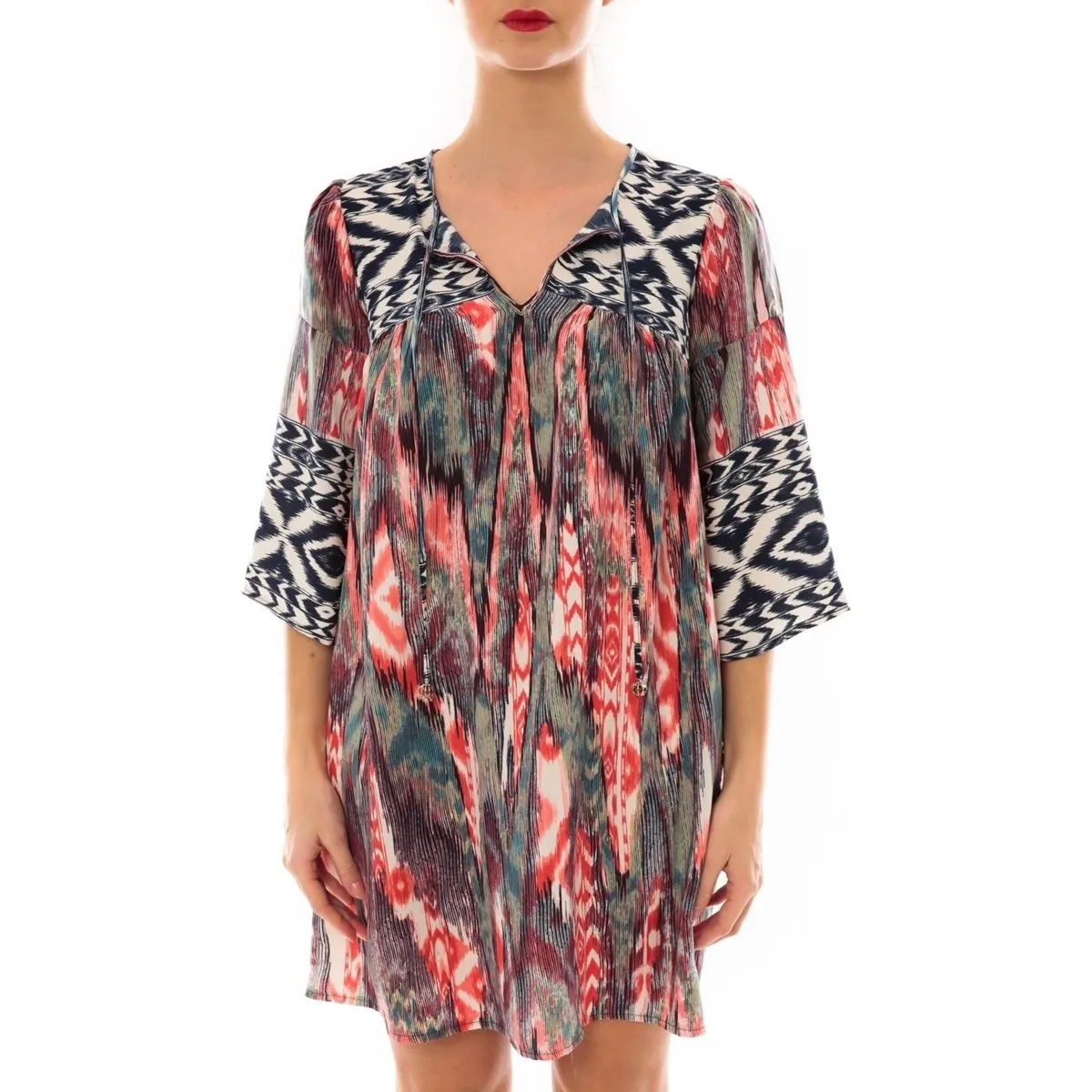 Robe Fraco imprimé Rouge/Bleu