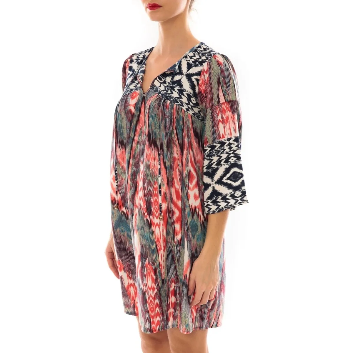 Robe Fraco imprimé Rouge/Bleu