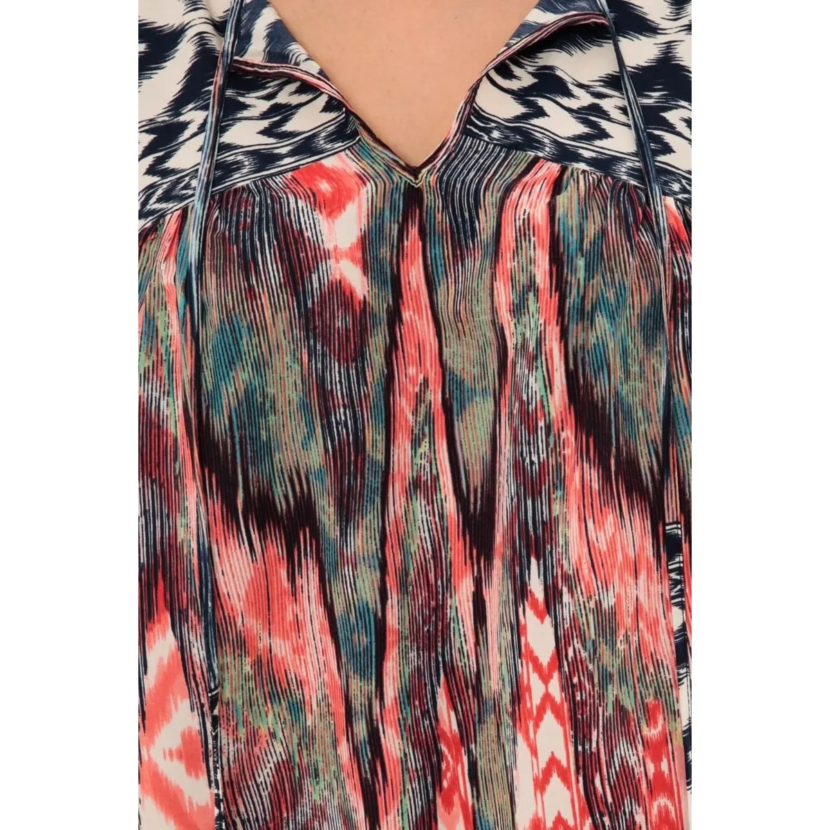 Robe Fraco imprimé Rouge/Bleu