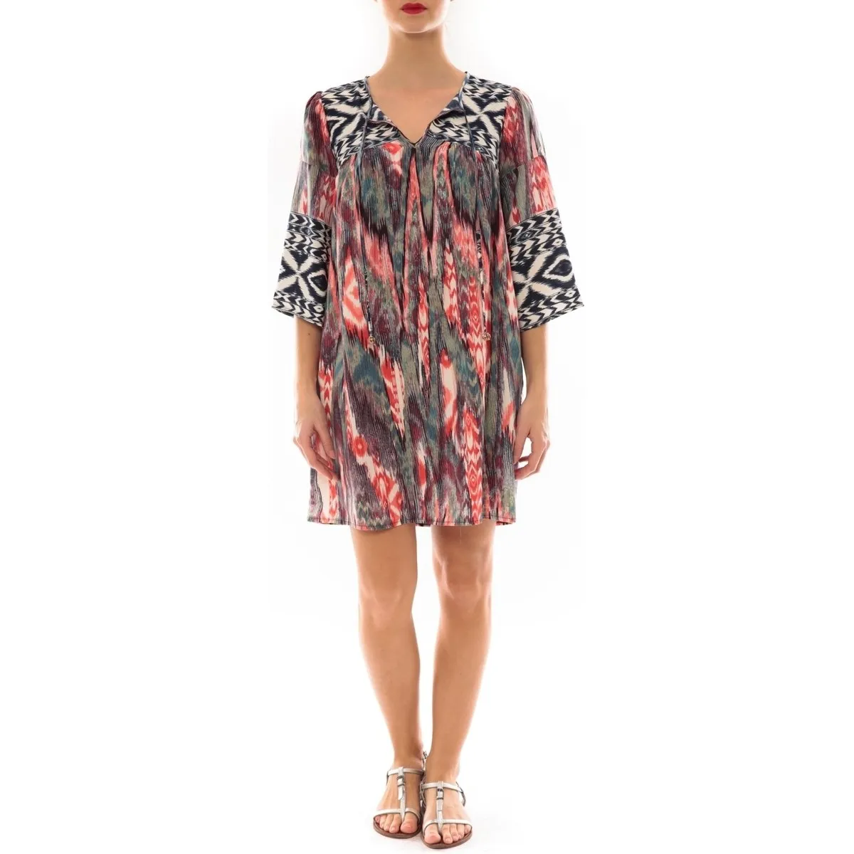 Robe Fraco imprimé Rouge/Bleu