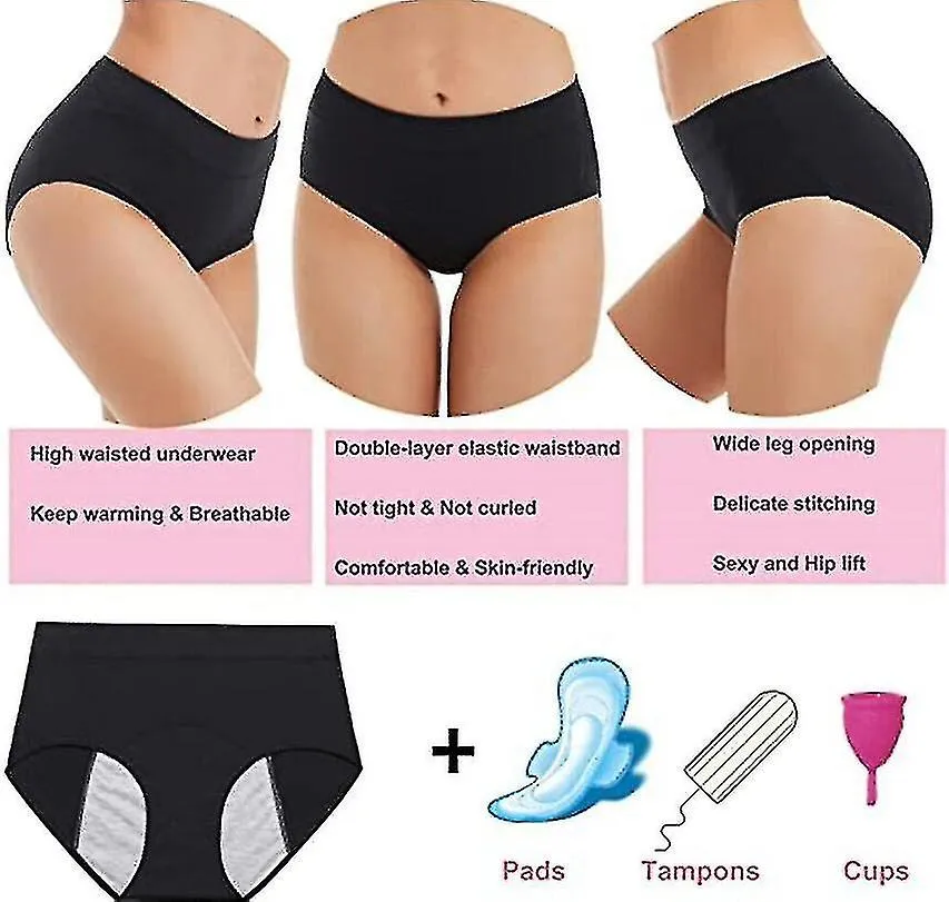 Ropa interior del período menstrual de 5 piezas para mujeres Bragas de algodón a prueba de fugas para mujeres Calzoncillos nuevo