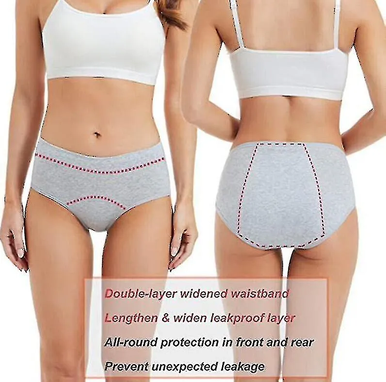 Ropa interior del período menstrual de 5 piezas para mujeres Bragas de algodón a prueba de fugas para mujeres Calzoncillos nuevo