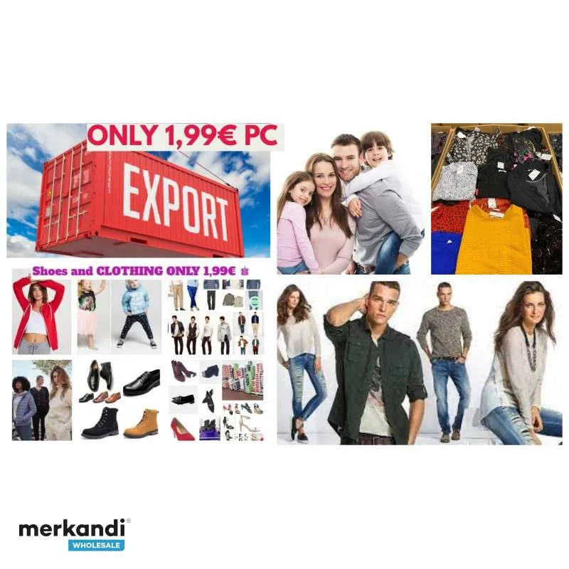 ROPA Y CALZADO DE EXPORTACIóN GRADO A  PRECIOS MAYORISTAS PARA STOCK MIXTO 15000 PIEZAS