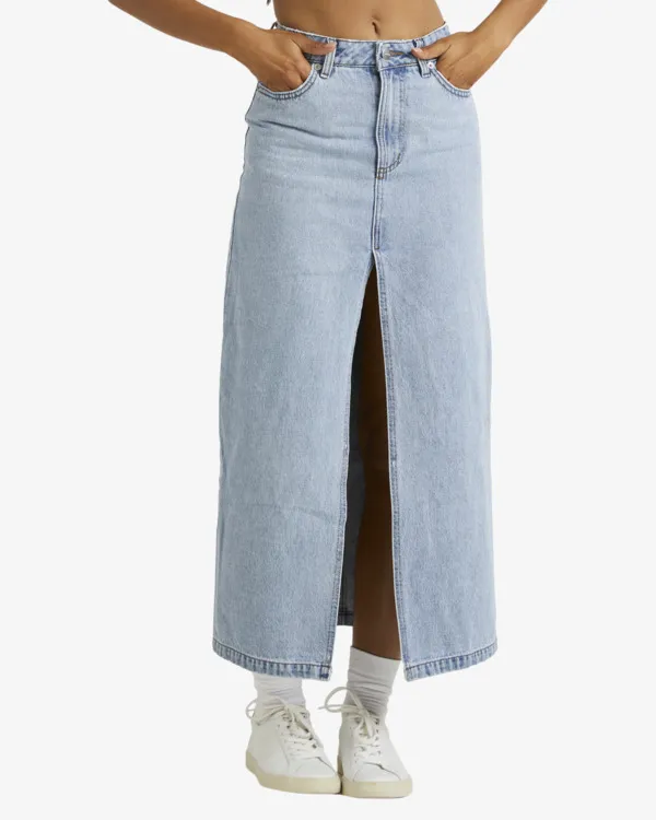 RVCA  FALDA VAQUERA LARGA  PARA MUJER