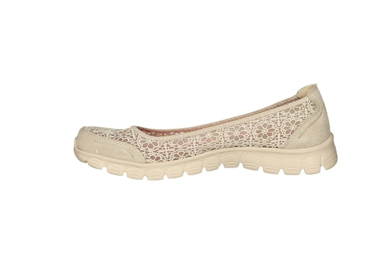 Salon Beig Crochet Flores Punta/talon Nobuck