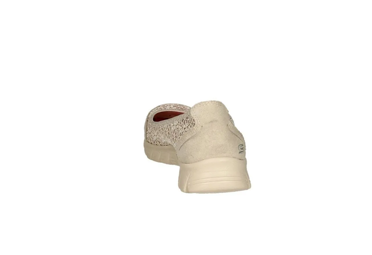 Salon Beig Crochet Flores Punta/talon Nobuck