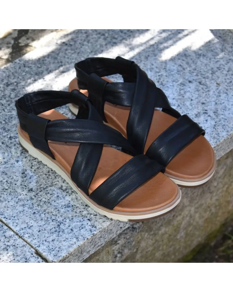 Sandalia de piel tiras cruzadas 20656 top3shoes