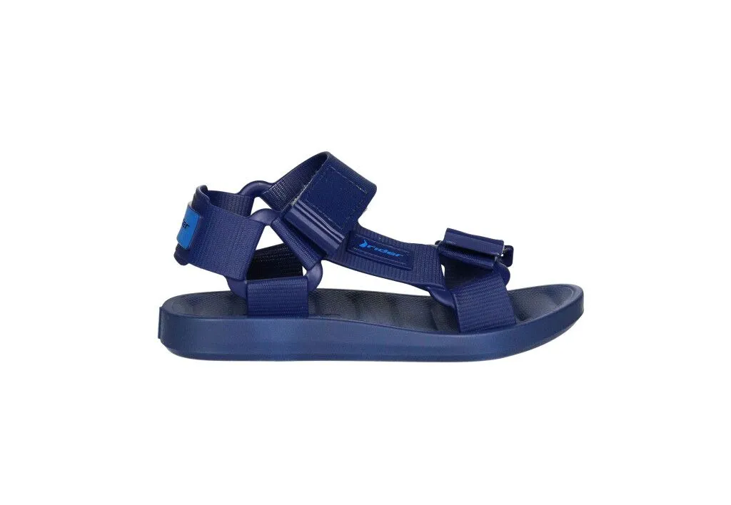 Sandalia Playa Azul 2 Velcros Tres Tiras Argollas