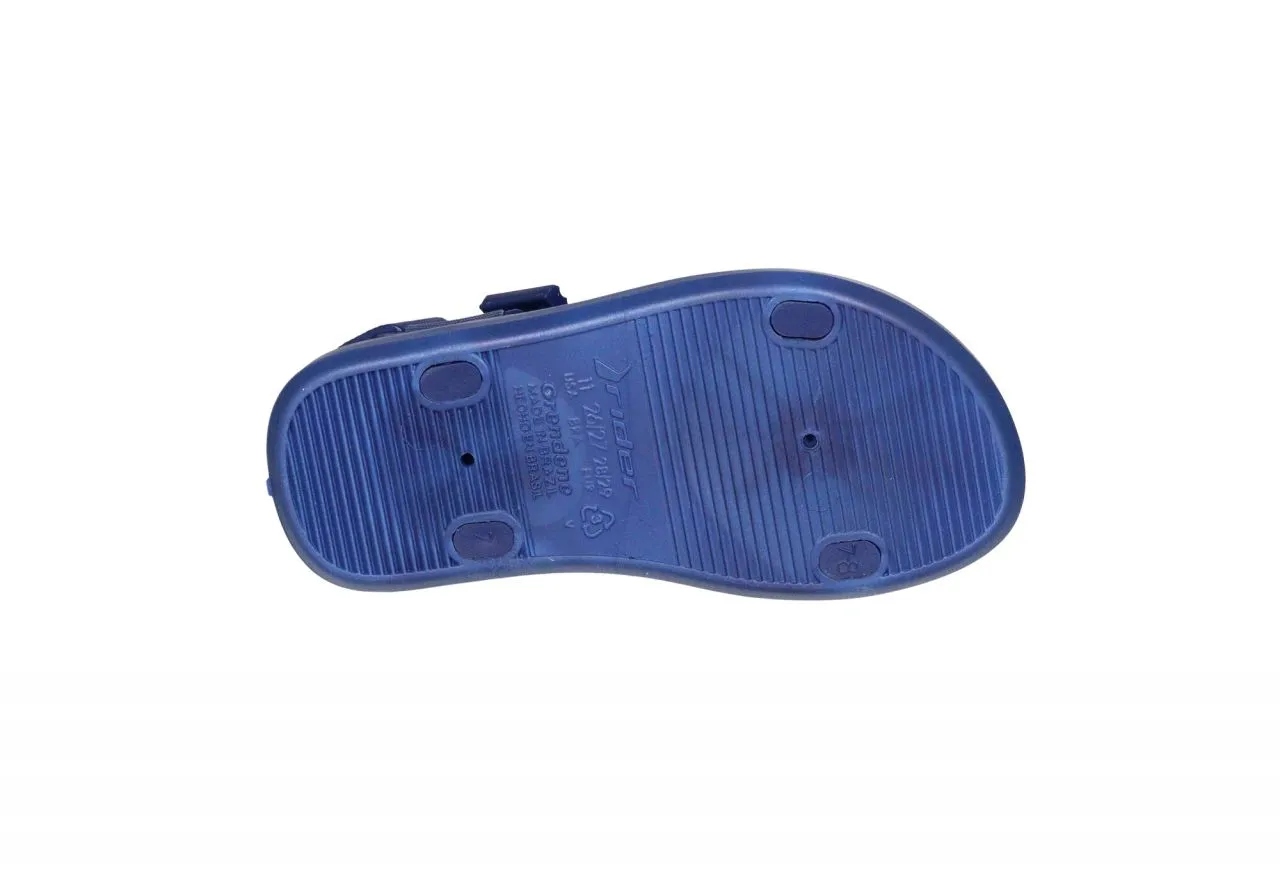 Sandalia Playa Azul 2 Velcros Tres Tiras Argollas