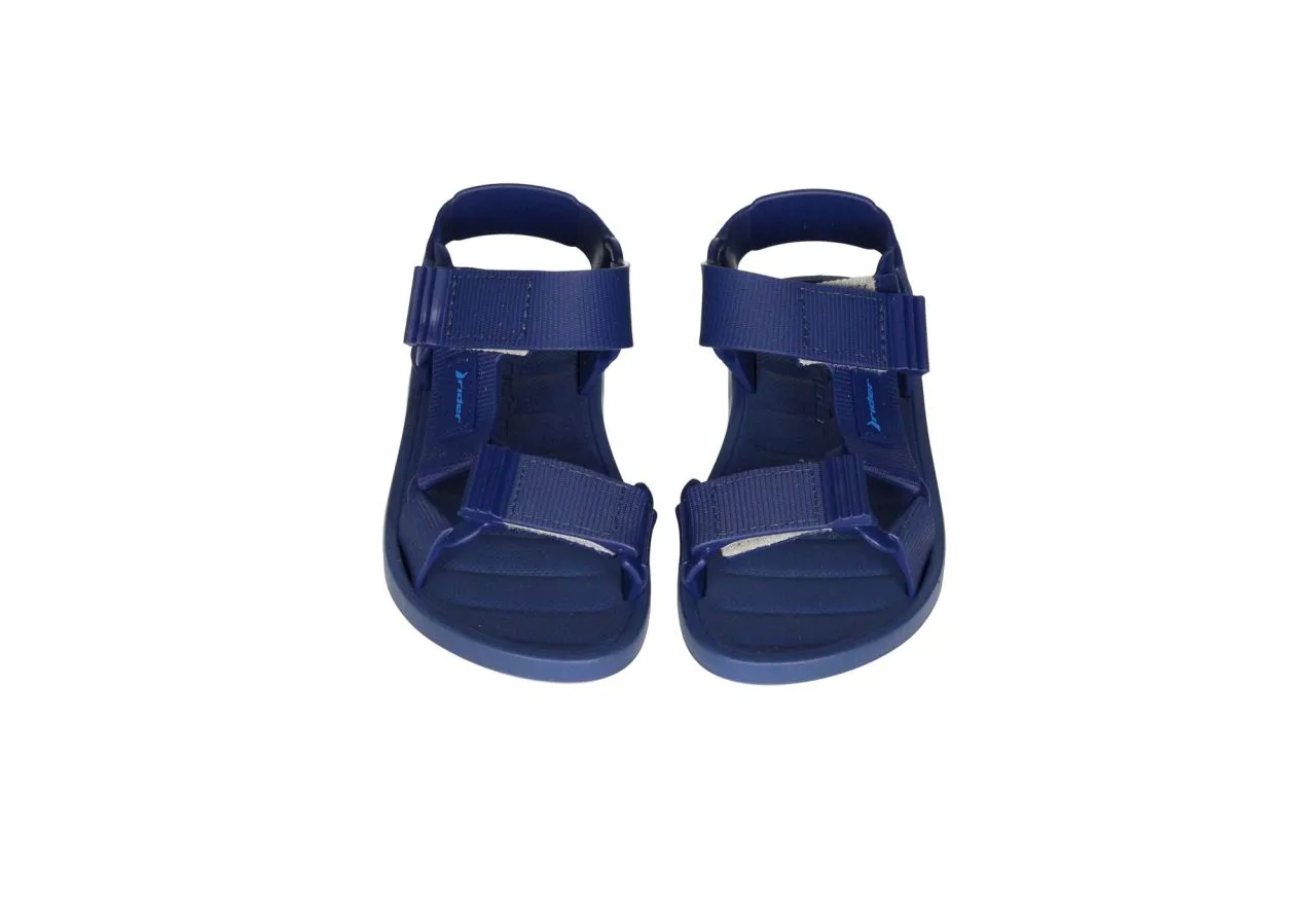 Sandalia Playa Azul 2 Velcros Tres Tiras Argollas