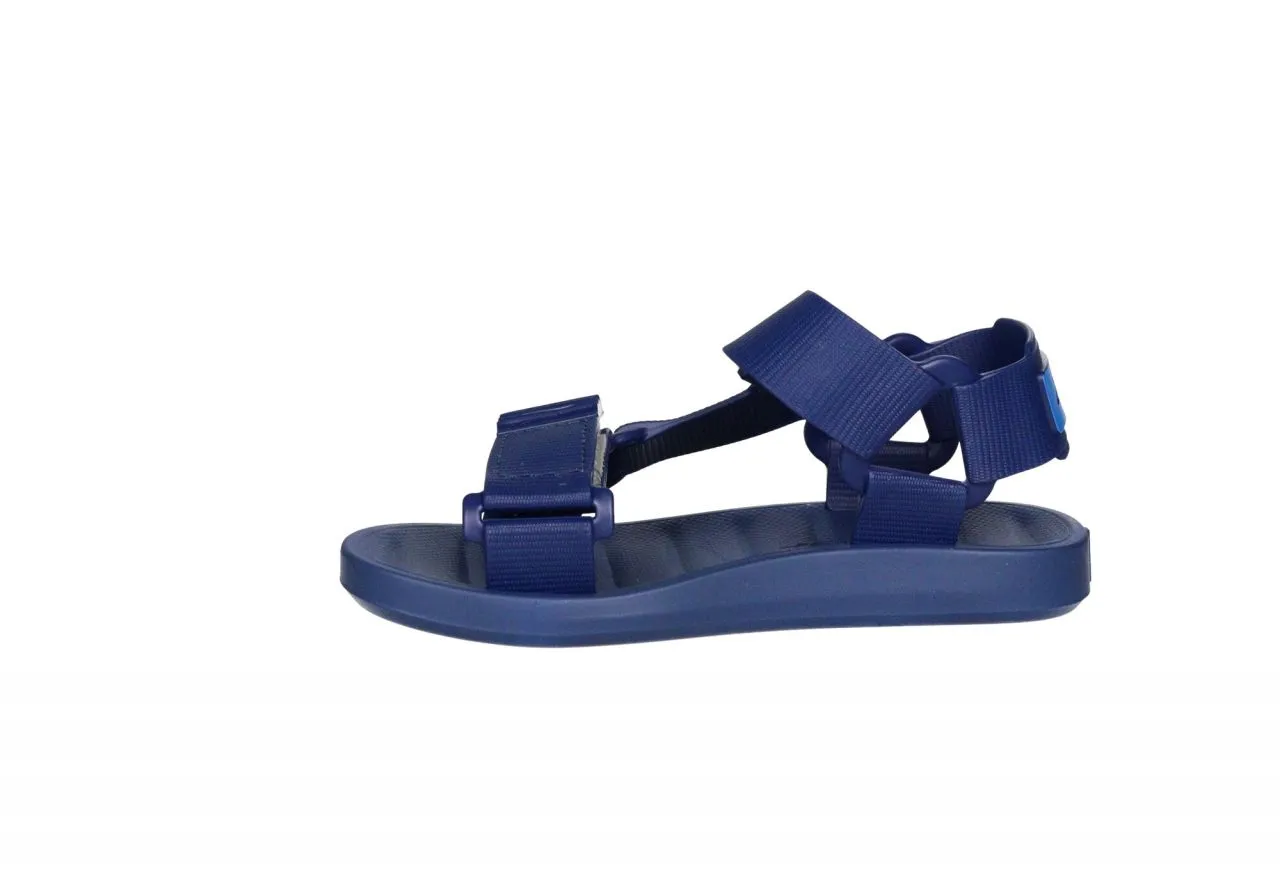 Sandalia Playa Azul 2 Velcros Tres Tiras Argollas